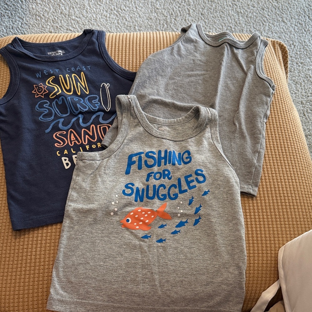 Garanimals Navy and Gray Tank Tops Set